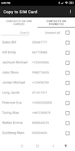 Copy Contacts from Android Phone to a SIM Card